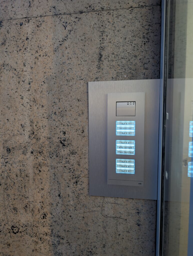 Olomouc město zvonkobé tablo s podsvícením